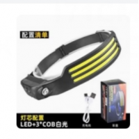 Rechargeable COB LED HeadLamp with Motion Sensor Built-in Battery